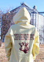 Load image into Gallery viewer, North Canadian Red Angus Hoodie - Light Yellow

